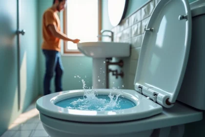 Le WC fait “glouglou” lorsque la douche ou le lavabo se vide : bouchon ou problème de ventilation ?