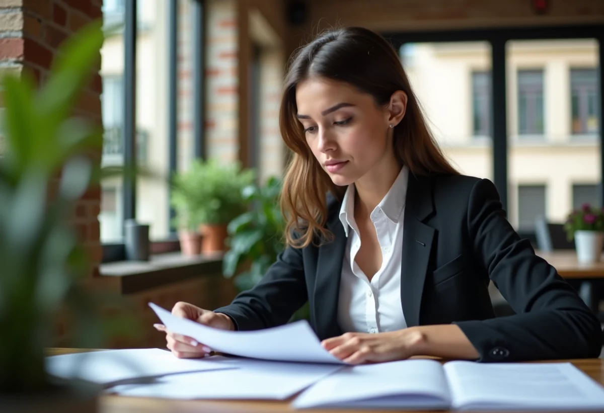 Femme professionnelle en bureau moderne à Bordeaux