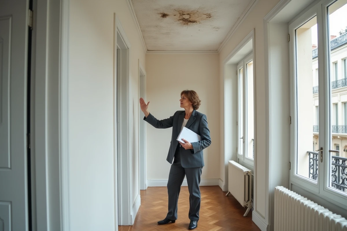 Gestionnaire de bien LMNP inspectant des travaux relevant de l'article 606 du code civil dans un appartement meublé